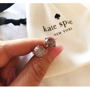 Kate Spade Rose Gold Sparkle Studs